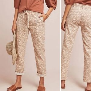 Anthro The Wanderer Pant Chino Leopard Print 25
